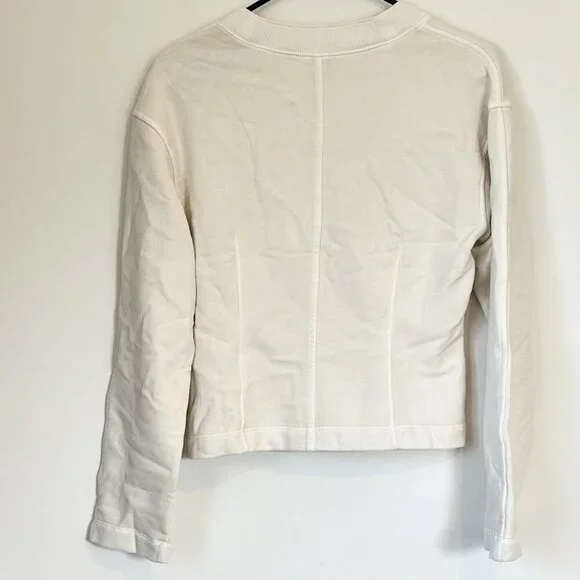 NWT Madewell Off White Darted Cardigan Sweatshirt - Size: XXS